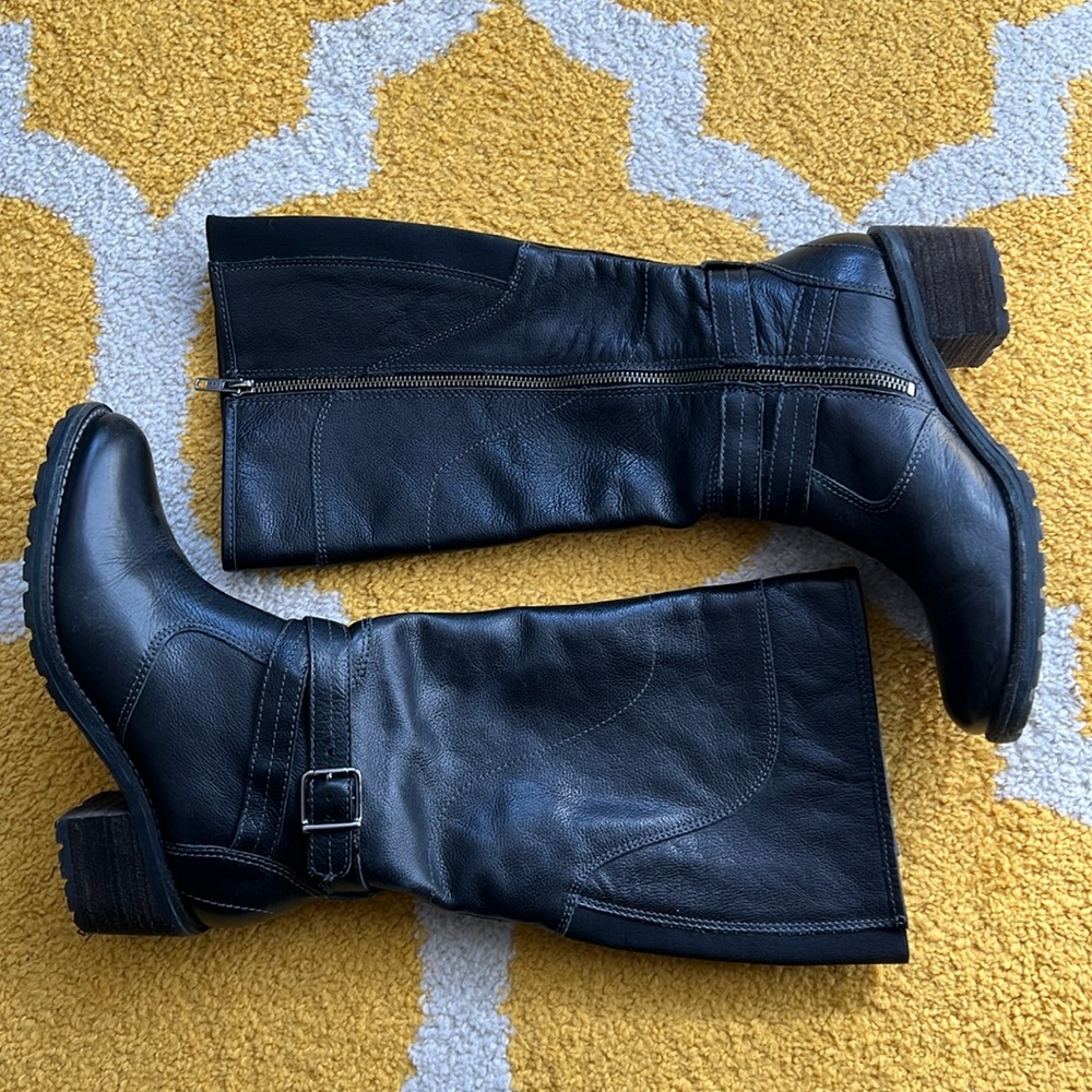 L.L. Bean tall black leather boots